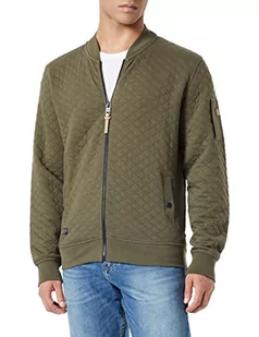 camel active Męska kurtka z dzianiny 409425/8W21, Olive Brown, S - Kurtki męskie - miniaturka - grafika 1