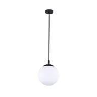 Lampy sufitowe - Czarny zwis z białym kloszem ⌀25cm TK 5669 z serii ESME WHITE - miniaturka - grafika 1