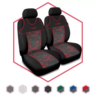 Uniwersalne koszulki samochodowe przód 1+1 Stylus czerwone - Pokrowce na fotele - miniaturka - grafika 1