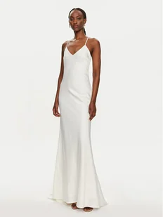 YAS Sukienka wieczorowa Dottea 26031922 Biały Slim Fit - Sukienki - miniaturka - grafika 1