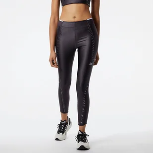 Legginsy New Balance WP03196FTR - fioletowe - Spodnie sportowe męskie - miniaturka - grafika 1