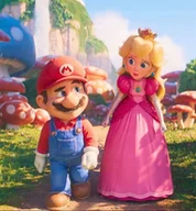 Podkładki pod mysz - PODKŁADKA POD MYSZ Nadruk 22x18 cm Mario Bros 2023 Film Mario Tekst Prezent - miniaturka - grafika 1