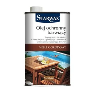 Starwax Olej ochronny barwiący merbau 500 ml - Farby i impregnaty do drewna - miniaturka - grafika 1