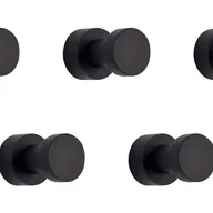 Wieszaki łazienkowe - Haki ścienne, wieszaki na ręczniki do łazienki, kuchni, drzwi, szafek i kredensów, opakowanie 5 szt. (czarne) - miniaturka - grafika 1