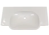 Umywalki - Umywalka wpuszczana w blat, asymetryczna, biała, 100 x 56,5 cm - miniaturka - grafika 1