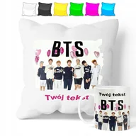 Kołdry i poduszki dla dzieci - ZESTAW: KUBEK + POSZEWKA - BTS KPOP - PREZENT WIELE WZORÓW + IMIĘ - miniaturka - grafika 1