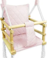 Place zabaw - Huśtawka Elior Różowa huśtawka pikowana dla dziewczynki - Lajra - miniaturka - grafika 1