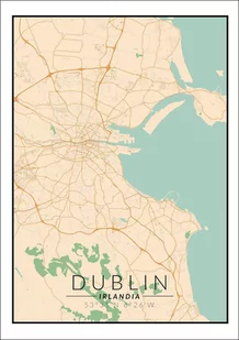 Dublin mapa kolorowa - plakat 40x50 cm - Plakaty - miniaturka - grafika 1