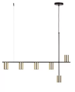 Vendo lampa wisząca 6xGU10 czarna/mosiądz 33696 - Lampy sufitowe - miniaturka - grafika 1