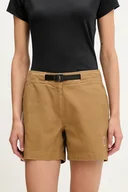 Spodnie sportowe damskie - Mammut szorty outdoorowe Tamaro damskie kolor zielony gładkie high waist 1023-01180 - miniaturka - grafika 1