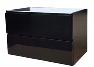 Szafki łazienkowe - Szafka łazienkowa pod blat czarna 80 - miniaturka - grafika 1