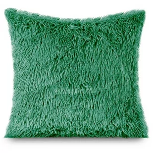 Spod Igły i Nitki, Futrzana Poszewka Włochacz  YETI BUTELKOWA ZIELEŃ, 40x40 cm - Poszewki na poduszki - miniaturka - grafika 1