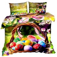 Pościel - Pościel 3D Bawełna Satyna 200X220Cm Wielkanocny Koszyczek - miniaturka - grafika 1