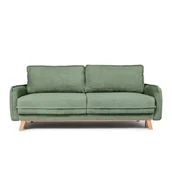 Sofy i kanapy - Zielona sztruksowa rozkładana sofa 218 cm Tori – Bonami Selection - miniaturka - grafika 1