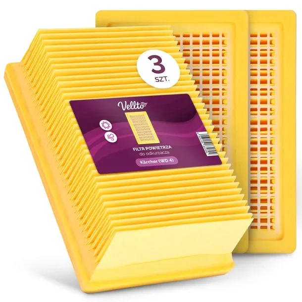 3x FILTR POWIETRZA do Odkurzacza Kärcher WD4 WD5 WD6 MV4 MV5 MV6 2.863-005