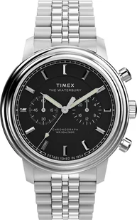 Zegarek Zegarek Timex TW2Y23400 Waterbury Metropolitan Chronograph 41mm Stainless Steel Bracelet - Zegarki męskie - miniaturka - grafika 1