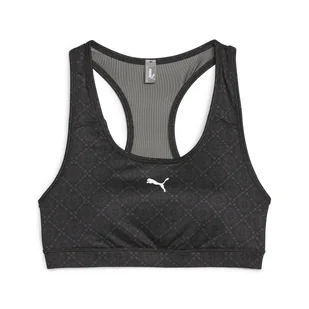 Damski Stanik sportowy PUMA MID IMPACT 4KEEPS GRAPHIC BRA PM 52441811 – Czarny - Biustonosze - miniaturka - grafika 1