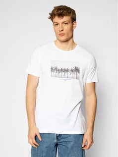 Koszulki męskie - Lee T-Shirt Picture L60ZFERR Biały Regular Fit - grafika 1