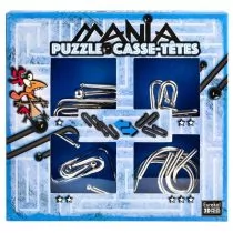 Eureka 3D Łamigłówki metalowe 4 szt. PUZZLE MANIA ZESTAW NIEBIESKI - Łamigłówki - miniaturka - grafika 1