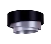 Lampy sufitowe - Duolla - Lampa sufitowa TRIO 1xE27/15W/230V śr. 45 cm czarny/srebrny - miniaturka - grafika 1