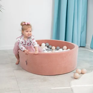 KiddyMoon Plastikowe piłeczki 7cm pastelowy beż-szary-biały-czarny 100 Zabawka zestaw kulek - Zabawki do kąpieli - miniaturka - grafika 1