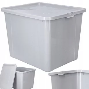 Organizer pojemnik plastikowy pokrywą box szar 30l 40x33x30 cm - Meble modułowe i akcesoria - miniaturka - grafika 1