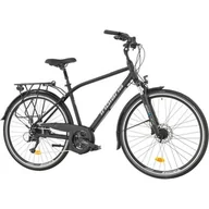 Rowery - Rower trekkingowy INDIANA X-Road 4.0 M23 28 cali męski Czarno-srebrny - miniaturka - grafika 1