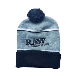Czapka zimowa RAW Winter Hat Czarno-szara - Czapki męskie - miniaturka - grafika 1