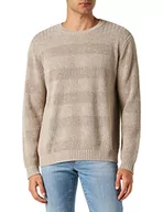 Swetry męskie - Sisley Sweter męski, Beżowy 912, M - miniaturka - grafika 1