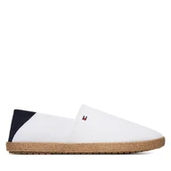 Espadryle męskie - Espadryle Tommy Hilfiger Core Hilfiger Espadrille Textile FM0FM05792 Biały - miniaturka - grafika 1