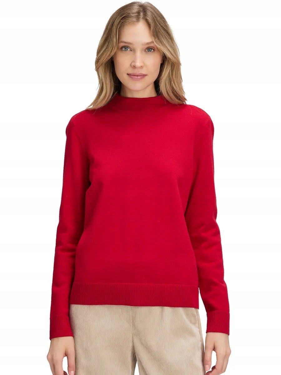 BETTY BARCLAY CZERWONY SWETER Z DŁUGIM RĘKAWEM 40 12FA