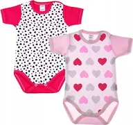 Body dla niemowląt - Body KRÓTKI rękaw 2PAK Serca r 98 KLEKLE - miniaturka - grafika 1