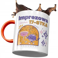 Kubki - Kubek Pomarańczowy na Urodziny 17 17ste 17-ste z Nadrukiem ze Zdjęciem + Opakowanie na prezent (wzór 01) - miniaturka - grafika 1