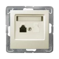 Gniazdka elektryczne - LEDart telefoniczne pojedyncze RJ12 ecru GPT-1Y/m/27 Impresja Ospel - miniaturka - grafika 1