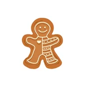 Kołdry i poduszki dla dzieci - Poduszka Świąteczna Pan Piernik Ciastek KNL215014 43 x 35 cm - miniaturka - grafika 1