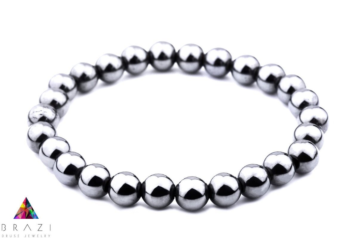 Bransoletka Męska Hematyt Grafitowy