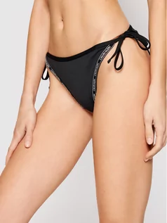 Stroje kąpielowe - Calvin Klein Swimwear Dół od bikini String Side KW0KW01326 Czarny - grafika 1
