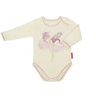 Body dla niemowląt - Body niemowlęce dziewczęce z długim rękawem bajkowy nadruk bawełna 100% 74 - miniaturka - grafika 1