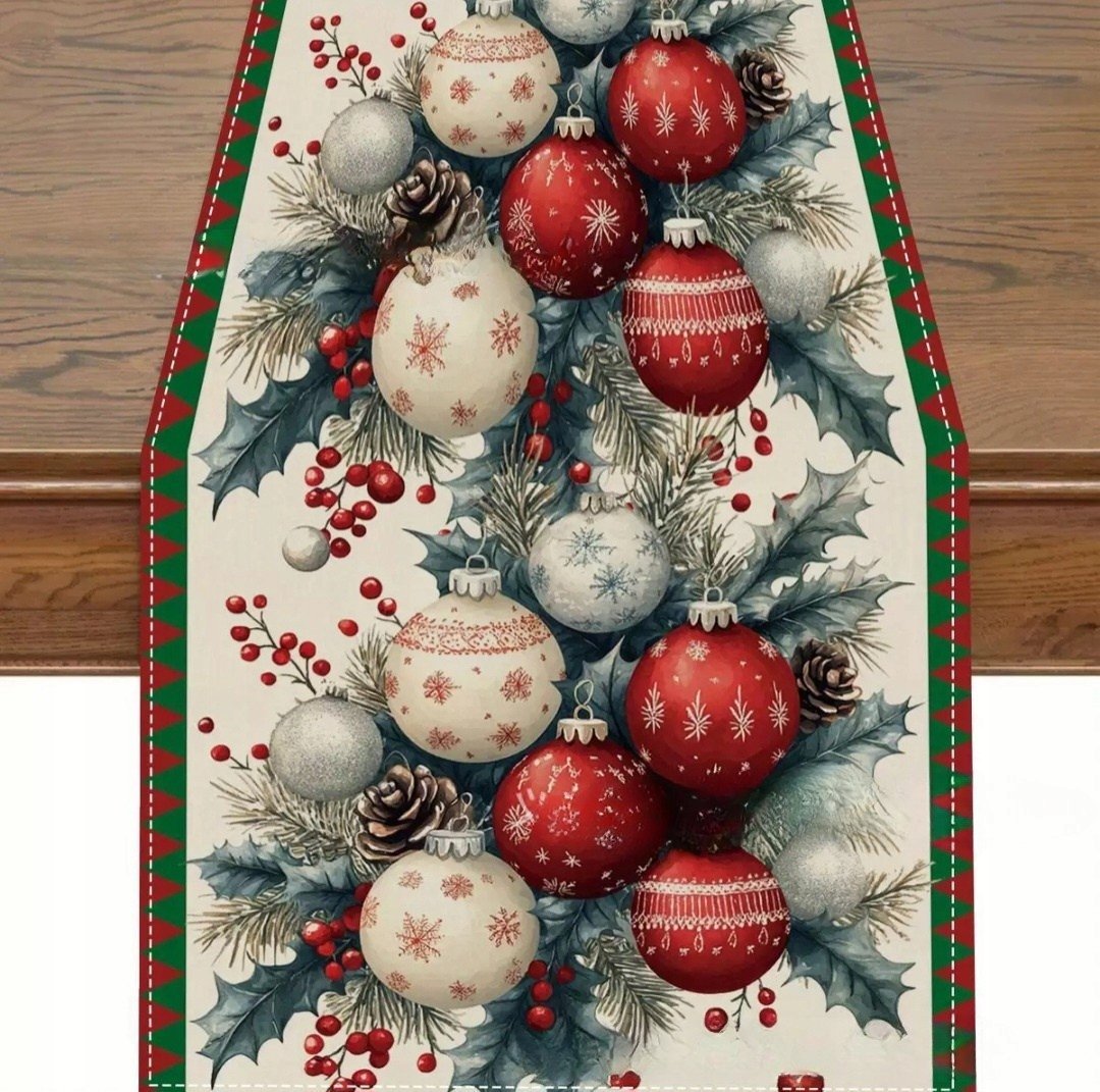 Piękny bieżnik dekoracyjny Świąteczny Boże Narodzenie 33x228cm