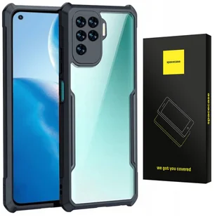 Etui Pancerne Spacecase Beetle Przezroczyste Plecki Case Pokrowiec Obudowa Oppo Reno 5 Lite Czarny - Etui i futerały do telefonów - miniaturka - grafika 1
