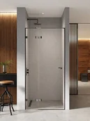 Ścianki i drzwi prysznicowe - Czarne drzwi prysznicowe uchylne 100 cm lewe EXK-6131 Eventa Black Chrome New Trendy - miniaturka - grafika 1