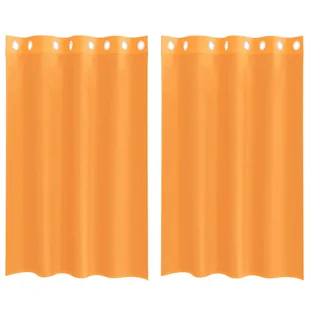 vidaXL Zasłony woalowe z przelotkami 2 szt. Pomarańczowe 140x175 cm - Zasłony vidaXL Zasłony woalowe z przelotkami 2 szt. Pomarańczowe 140x175 cm - Zasłony - miniaturka - grafika 1