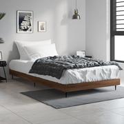 Łóżka - Rama łóżka, brązowy dąb, 100x200 cm, materiał drewnopochodny Lumarko! - miniaturka - grafika 1