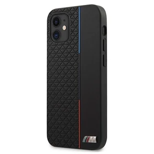 BMW Etui BMHCP12STRTBK iPhone 12 5,4" czarny/black hardcase M Collection Triangles - Etui i futerały do telefonów - miniaturka - grafika 1