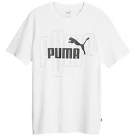 Koszulki sportowe męskie - Koszulka fitness męska Puma Graphics No. 1 Logo Tee - miniaturka - grafika 1