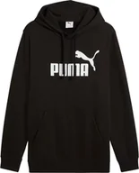 Bluzy męskie - Bluza męska Puma ESS No.1 Logo Hoodie FL czarna 682570 01 M - miniaturka - grafika 1