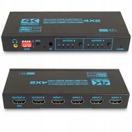 Kable - MATRIX HDMI 2.0 4x2 SWITCH 4K60HZ HDCP 2.2 HDR ARC - miniaturka - grafika 1