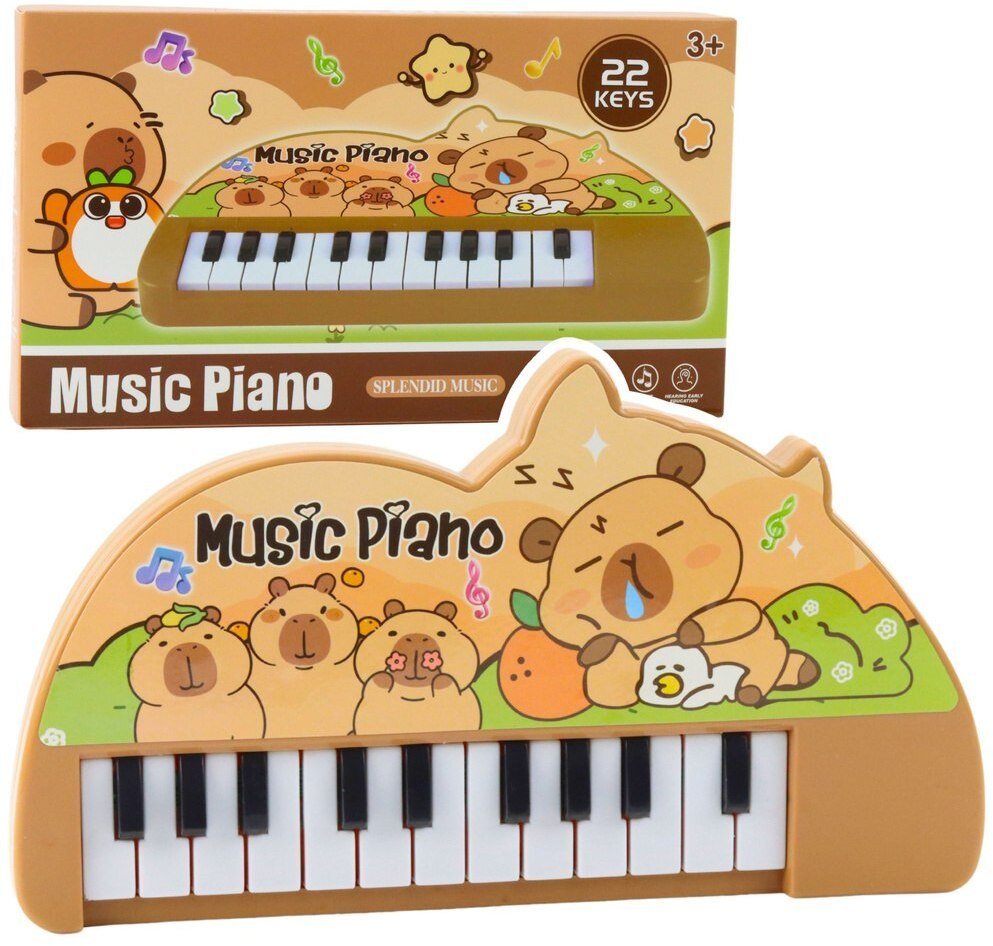 Pianinko Muzyczne Dla Dzieci Kapibara Mini Keyboard 22 Klawisze