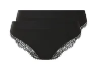 Majtki damskie - esmara® Majtki figi damskie, 2 pary (Czarny, XS (32/34)) - miniaturka - grafika 1