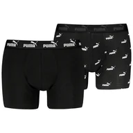 Majtki męskie - Męskie bokserki Puma Elements Logo Print Boxers 2P Rozmiar: M / Kolor: czarny - miniaturka - grafika 1